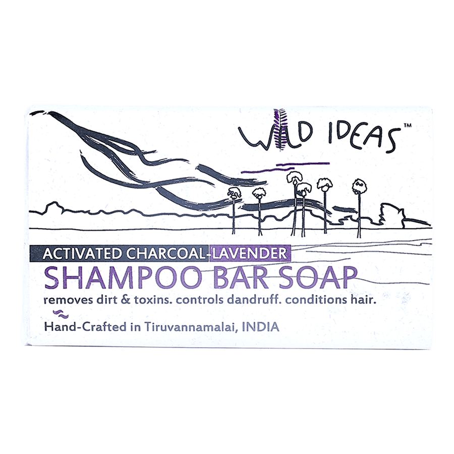 Shampoo Bar Soap Activated Charcoal & Lavender - Wild Ideas - Freshmills
