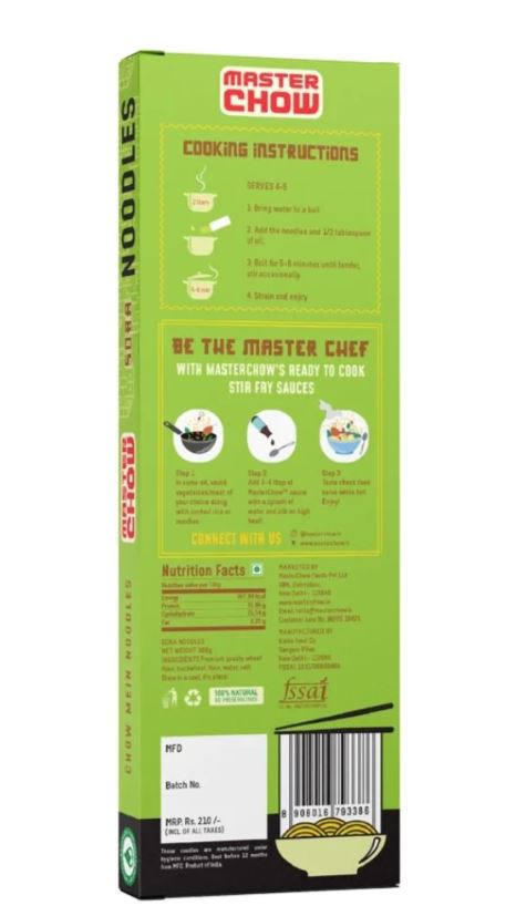 Soba Noodles (Buckwheat + Whole wheat) 300g - Master Chow - Freshmills