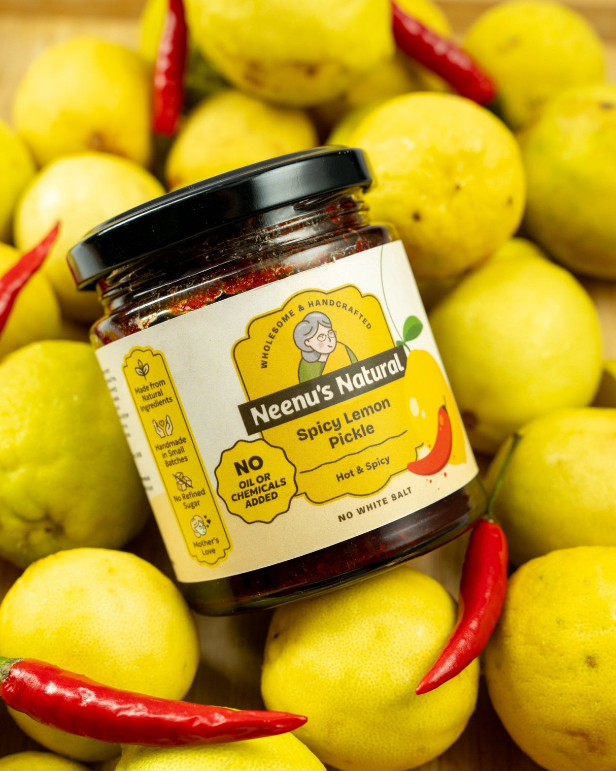 Spicy Lemon Pickle - Neenu's Natural - Freshmills