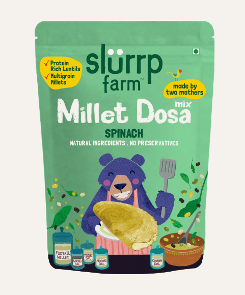 Spinach Multigrain Millet Dosa Mix - Slurrp Farm - Freshmills
