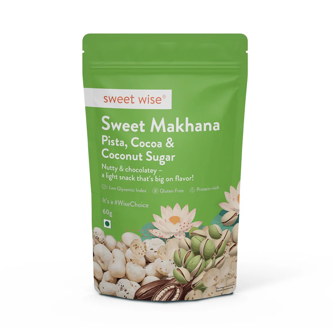 Sweet Makhana Pista Cocoa & Coconut Sugar - Sweet Wise - Freshmills