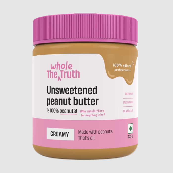 Unsweetened Peanut Butter - Creamy - The Whole Truth - Freshmills