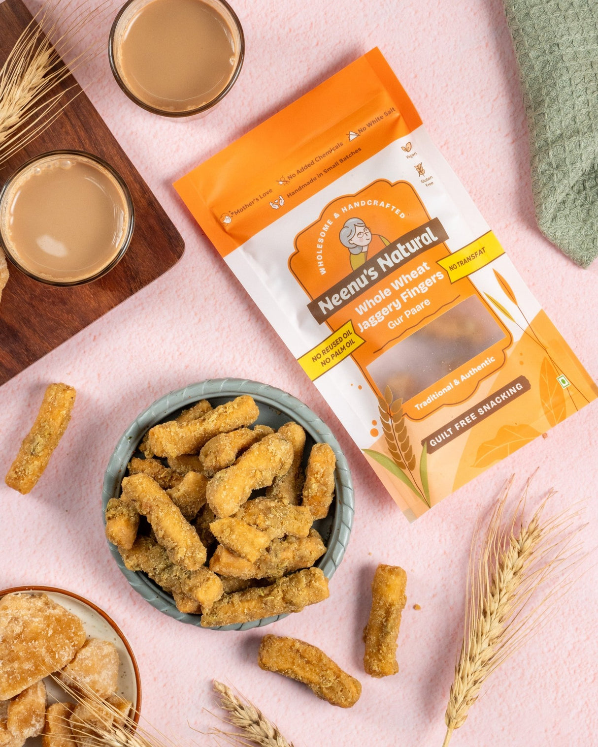 Whole Wheat Jaggery Fingers - Neenu's Natural - Freshmills