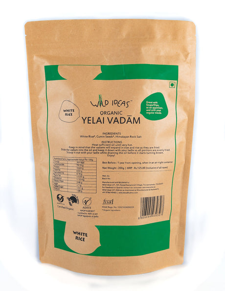 Yelai Vadam White rice - Wild Ideas - Freshmills