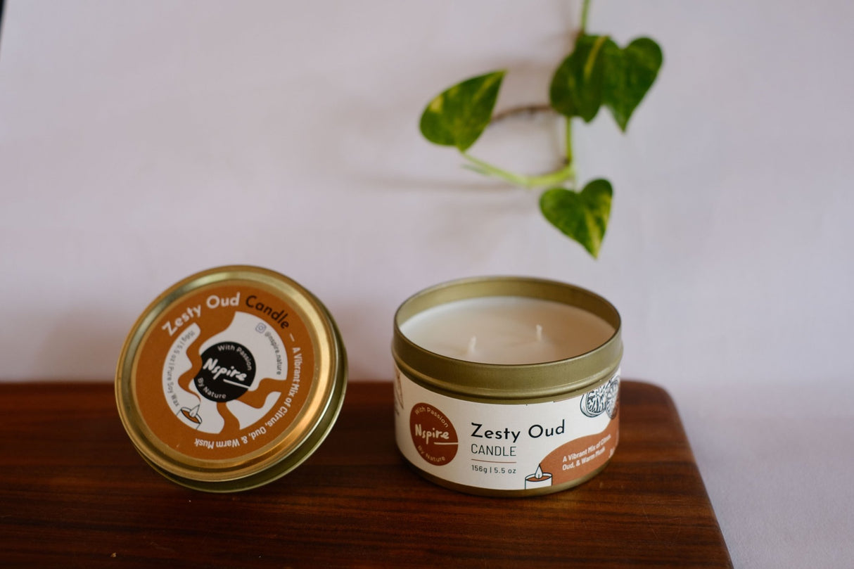 Zesty Oud Soy Wax Candle - Nspire By Nature - Freshmills