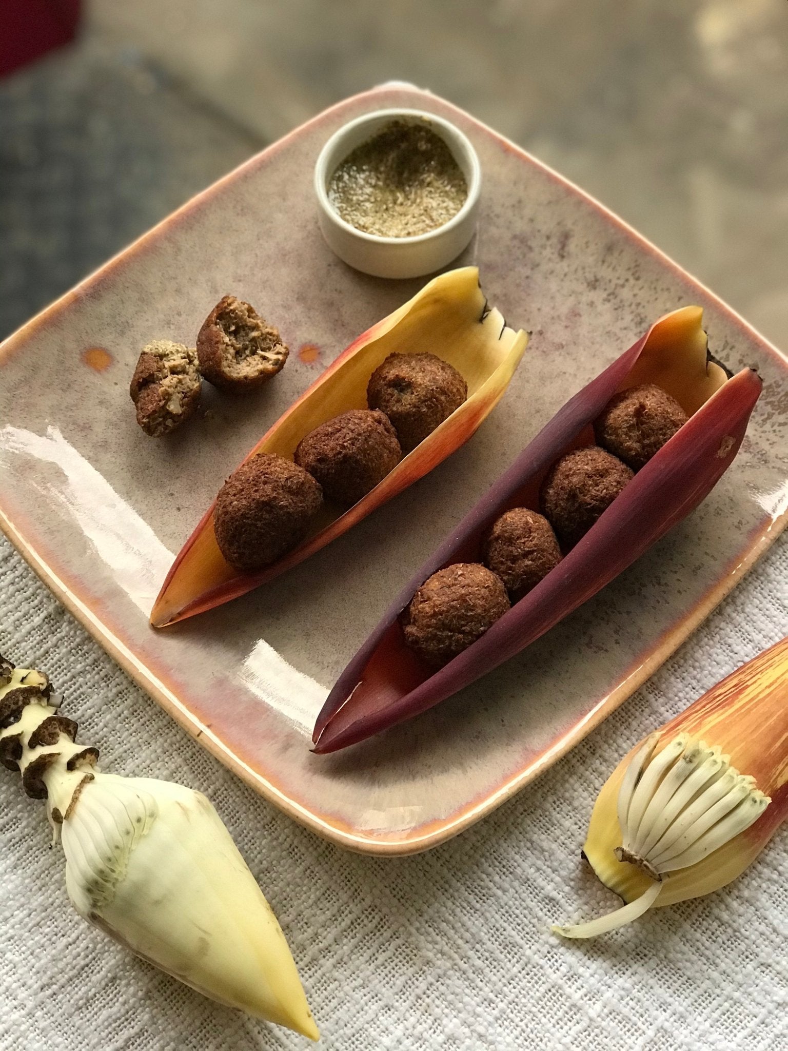 Moringa and Banana flower fried balls - Freshmills