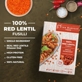 100% Red Lentil Fusilli Pasta - Pink Harvest - Freshmills