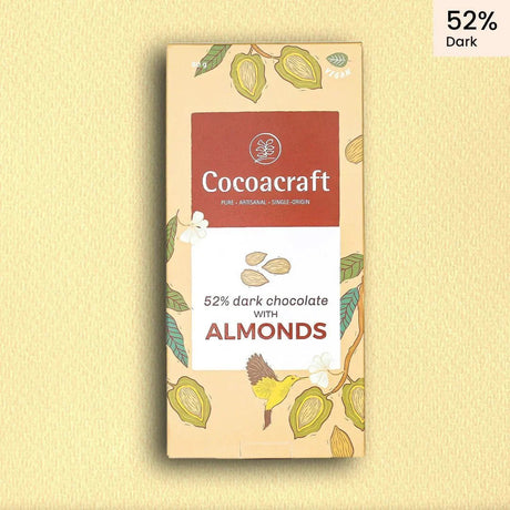 52% Dark Chocolate with Roasted Almonds - Cocoacraft - Freshmills