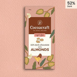 52% Dark Chocolate with Roasted Almonds (Sugar Free) - Cocoacraft - Freshmills