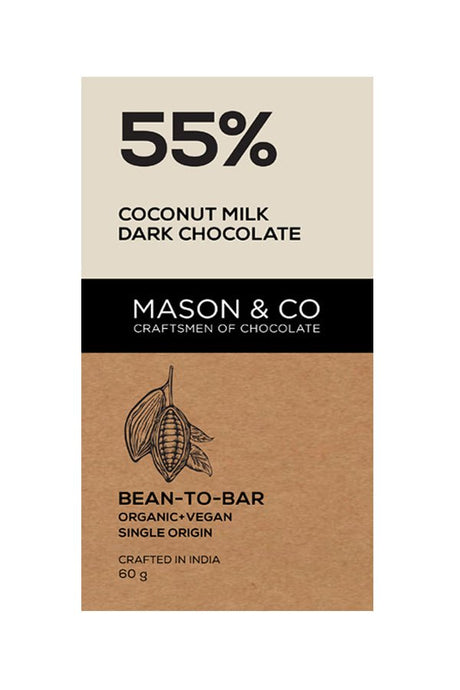 55% Coconut Milk Dark Chocolate Bar - Mason & Co - Freshmills