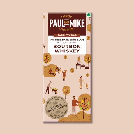 64% Mild Dark Bourbon Whiskey Chocolate - Paul & Mike - Freshmills