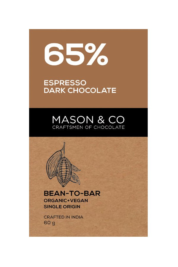 65% Espresso Dark Chocolate Bar - Mason & Co - Freshmills