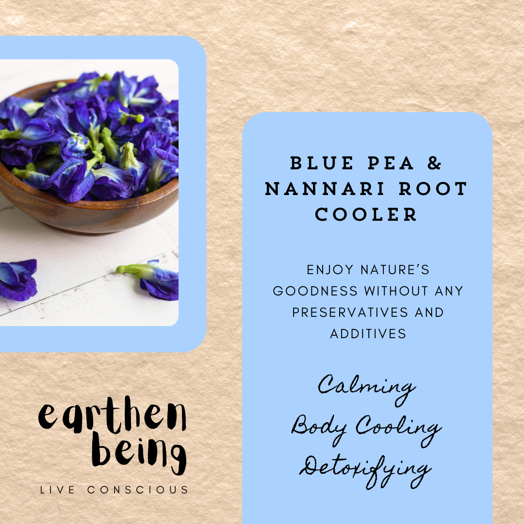 Butterfly Pea & Nannari Root Cooler - Earthen Being - Freshmills