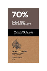 70% Cacao Chip Dark Chocolate Bar - Mason & Co - Freshmills