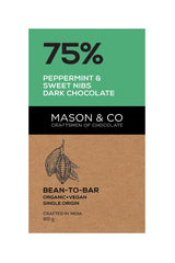 75% Peppermint & Sweet Nibs Dark Chocolate Bar - Mason & Co - Freshmills