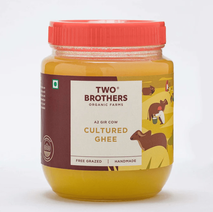 A2 Cow Cultured Ghee - Desi Gir Cow - 1000ml - Two Brothers - Freshmills