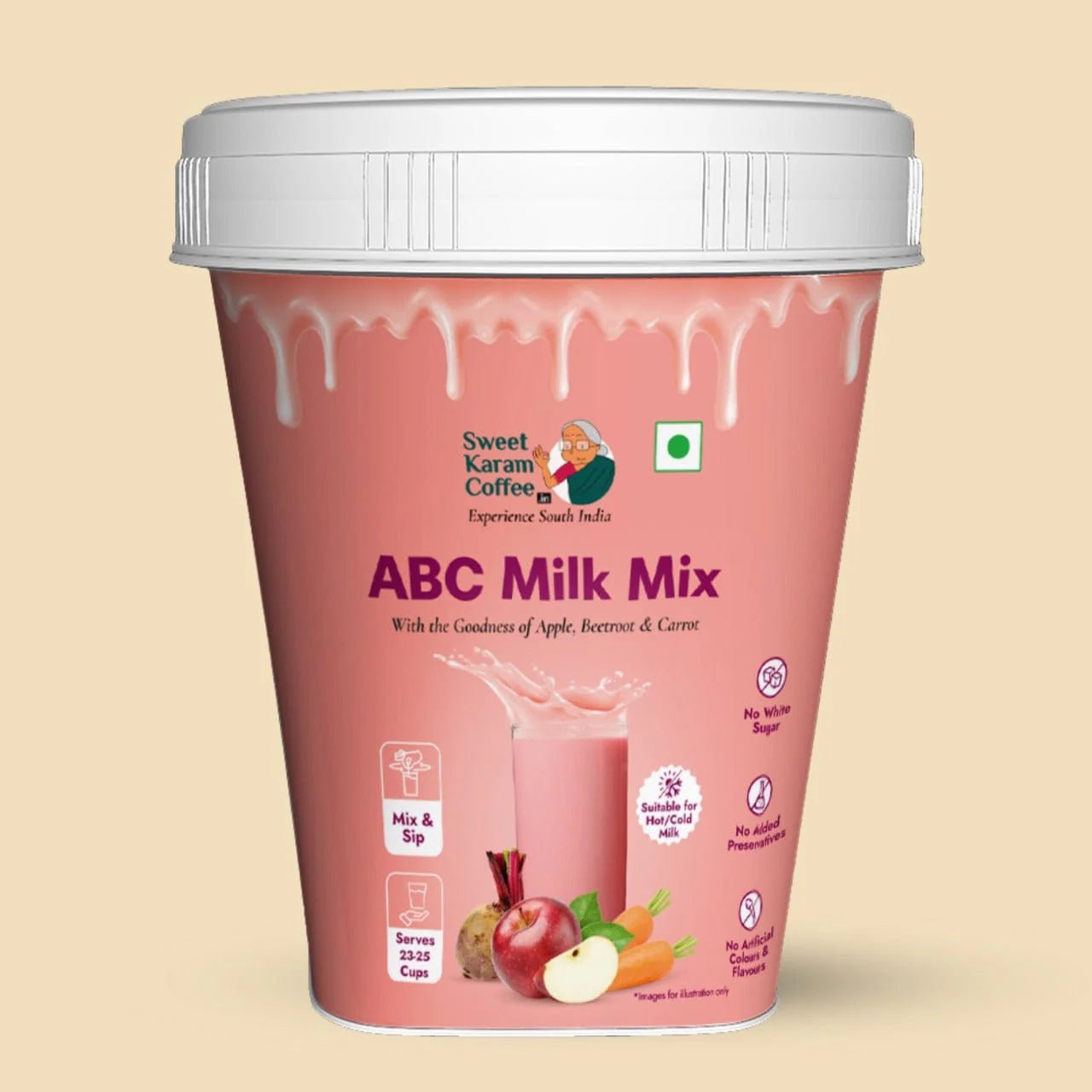 ABC (Apple, Beetroot, Carrot) Milk Mix - Sweet Karam Coffee - Freshmills