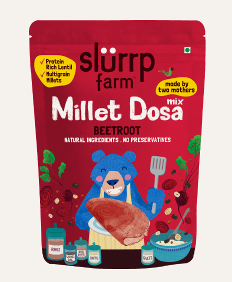 Beetroot Multigrain Millet Dosa Mix - Slurrp Farm - Freshmills