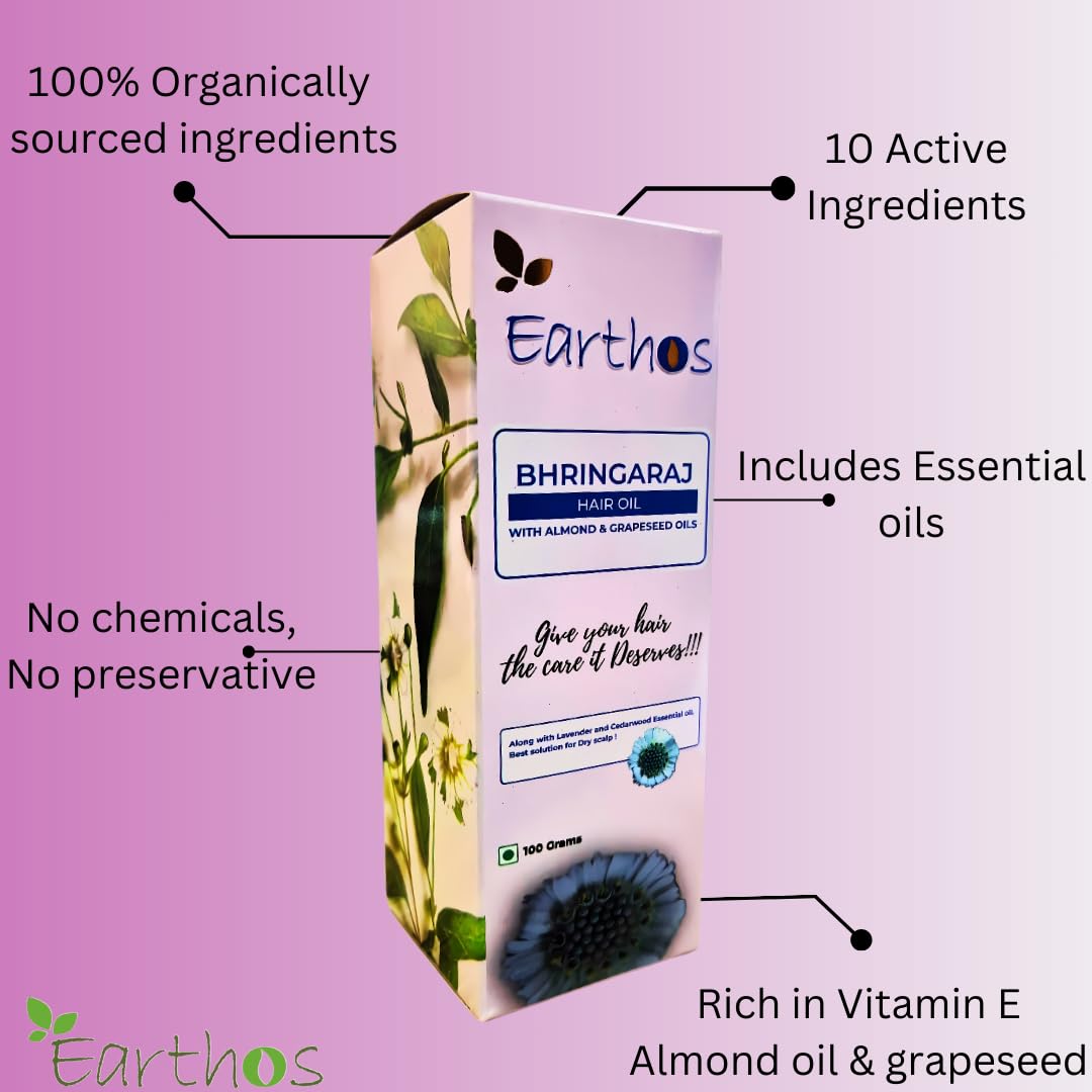 Bhringraj Hair Oil - Earthos - Freshmills