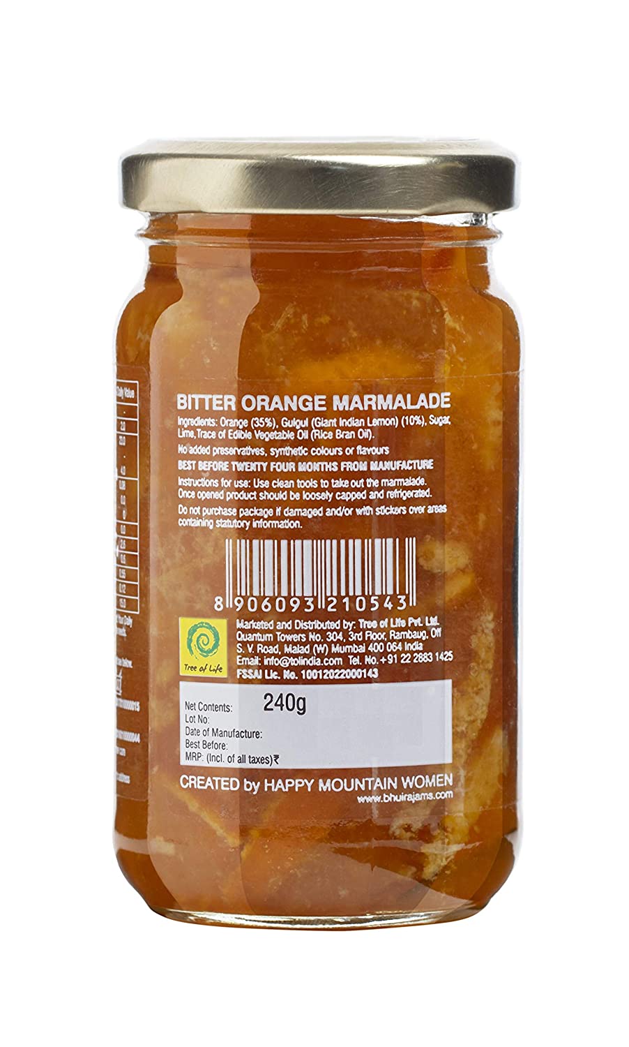 Bitter Orange Marmalade - Bhuira - Freshmills