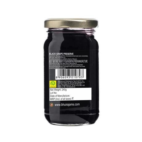 Black Grapes Preserve (No Added Sugar Jam) - Bhuira - Freshmills