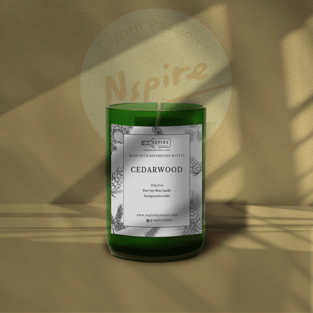 Cedarwood Soy Wax Candle - Nspire By Nature - Freshmills