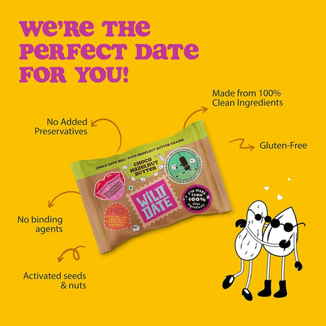 Choco Hazelnut Butter Bar - wild date - Freshmills