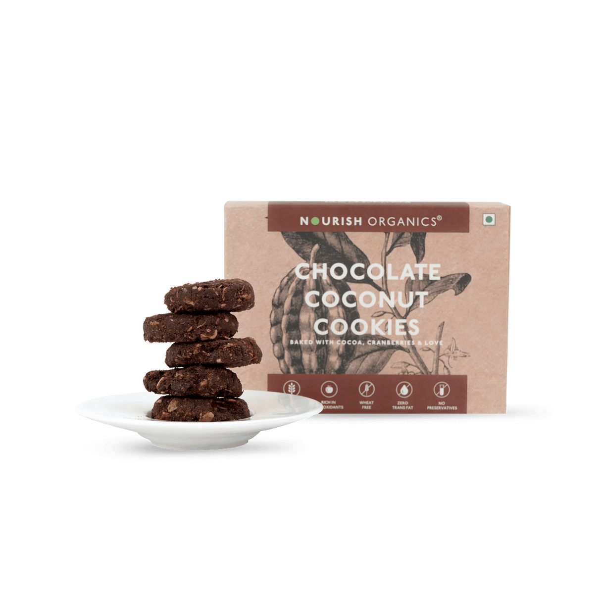 Chocolate Coconut Cookies - Nourish Organics - Freshmills