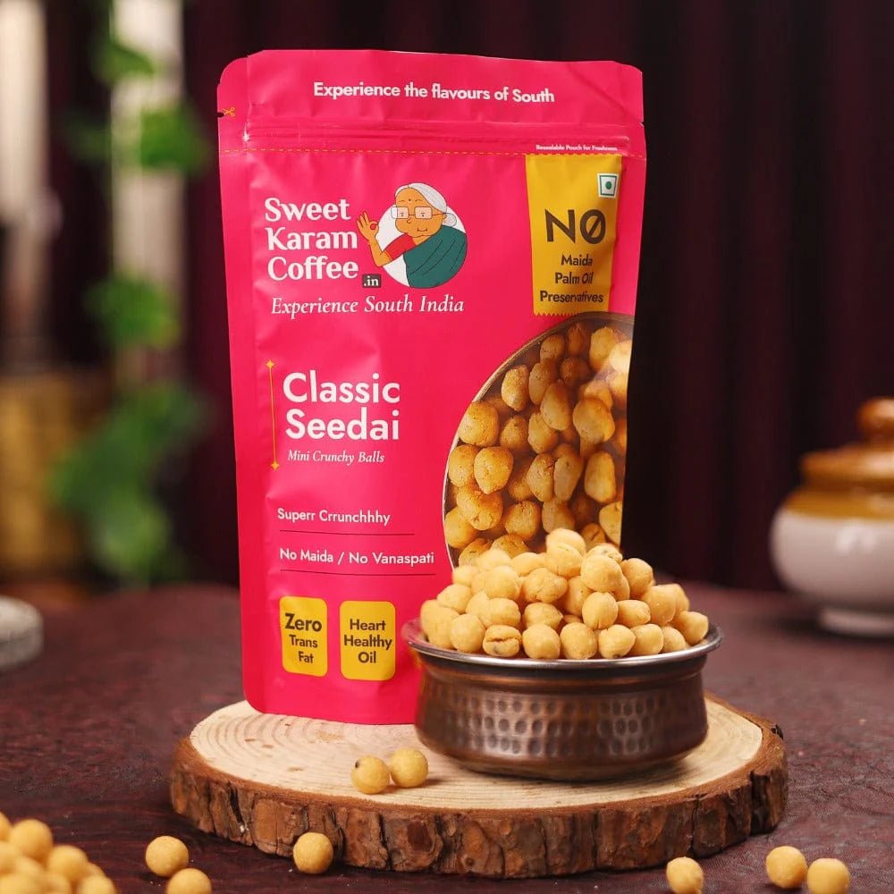 Classic Seedai (Mini Crunchy Balls) - Sweet Karam Coffee - Freshmills