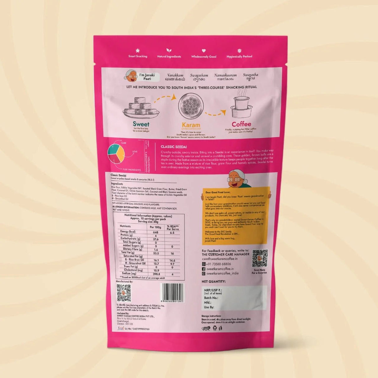 Classic Seedai (Mini Crunchy Balls) - Sweet Karam Coffee - Freshmills