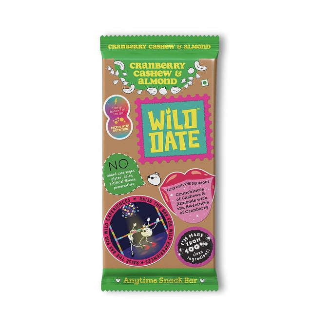 Cranberry Cashew & Almond Bar - wild date - Freshmills