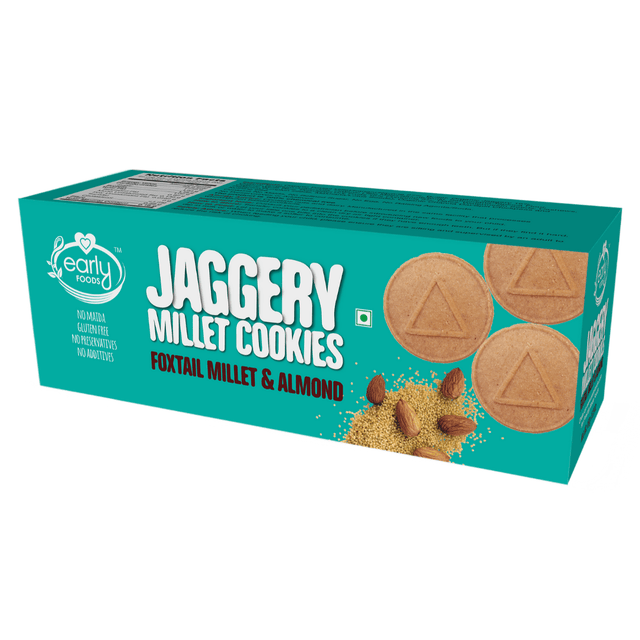 Foxtail millet & Almond Jaggery Cookies - Early Foods - Freshmills