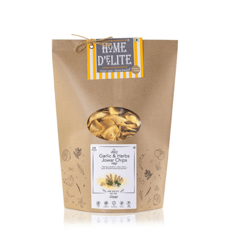 Garlic & Herbs Jowar Chips - Home D'elite - Freshmills