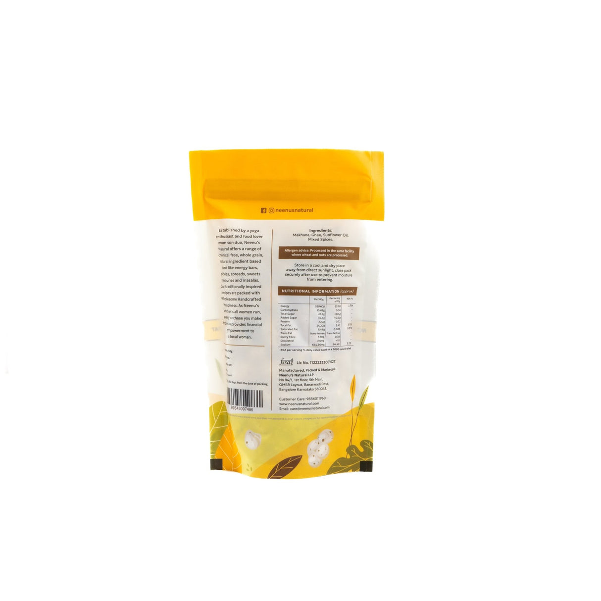 Ghee Roasted Makhana - Neenu's Natural - Freshmills
