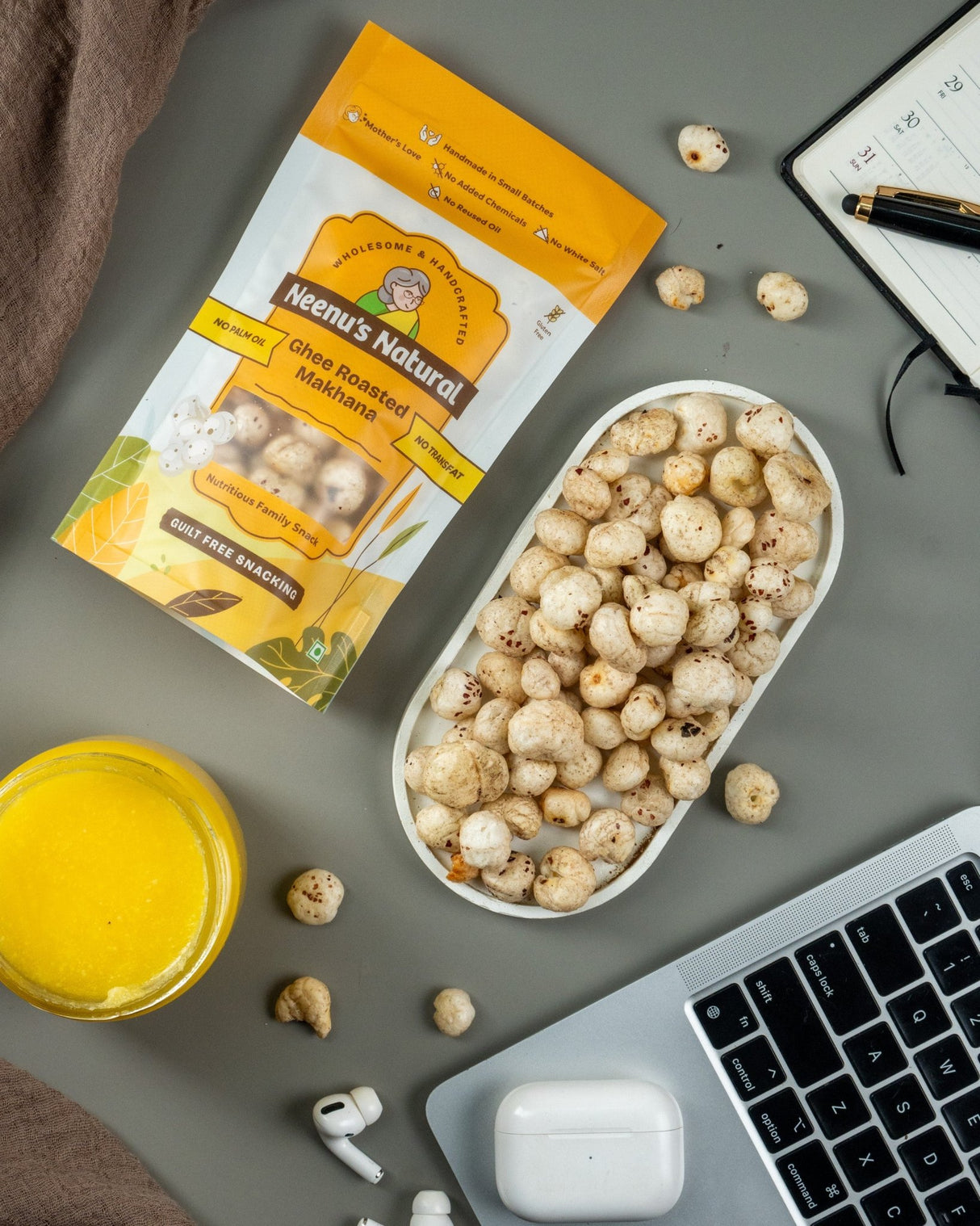 Ghee Roasted Makhana - Neenu's Natural - Freshmills