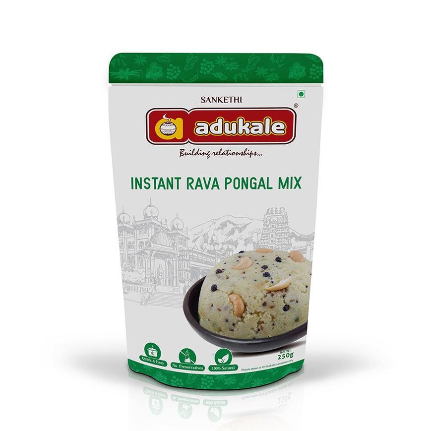 Instant Rava Pongal Mix - Adukale - Freshmills