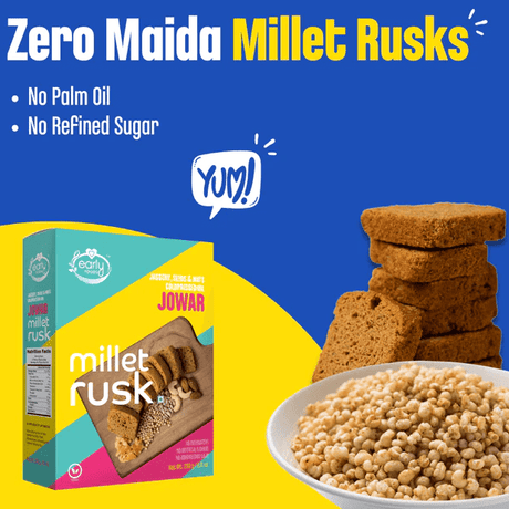 Jowar Millet Rusk - Early Foods - Freshmills