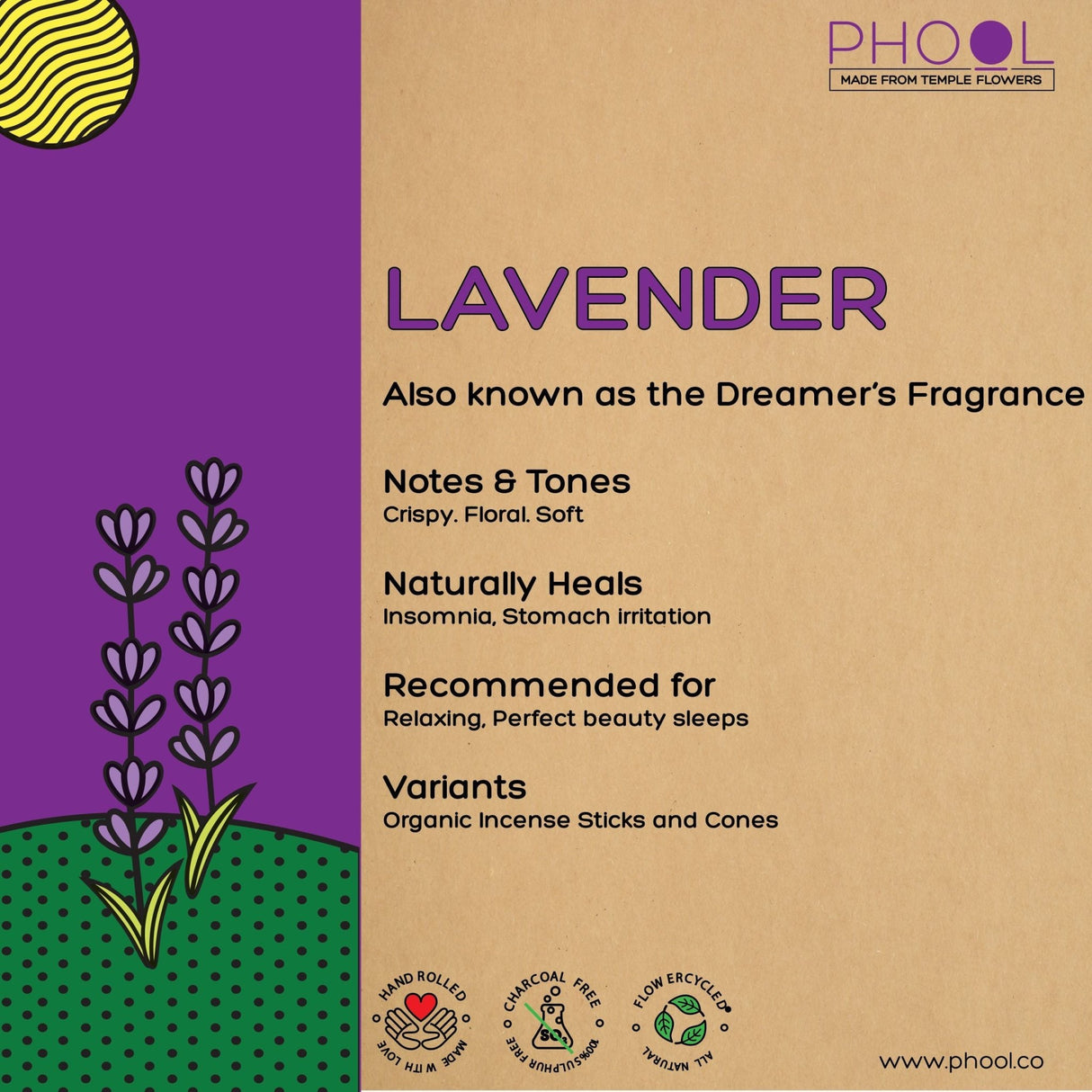 Lavender Incense Cones - Phool - Freshmills