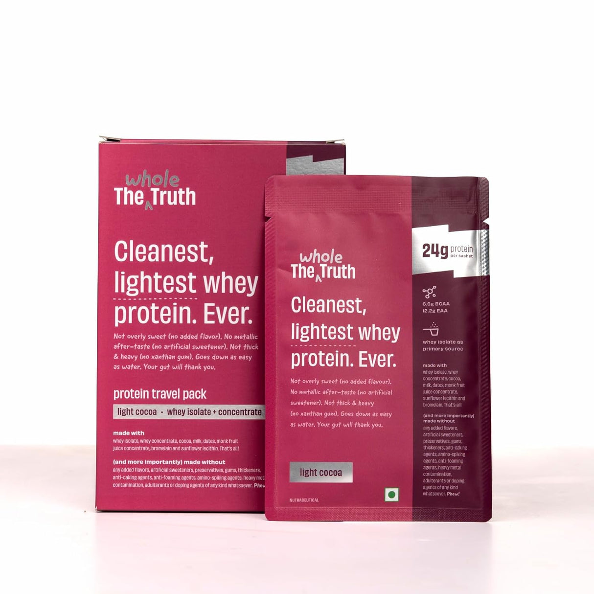 Light Cocoa Whey Protein Powder - The Whole Truth - Freshmills