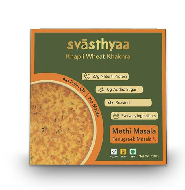 Methi Masala Khapli Wheat Khakhra - Svasthyaa - Freshmills
