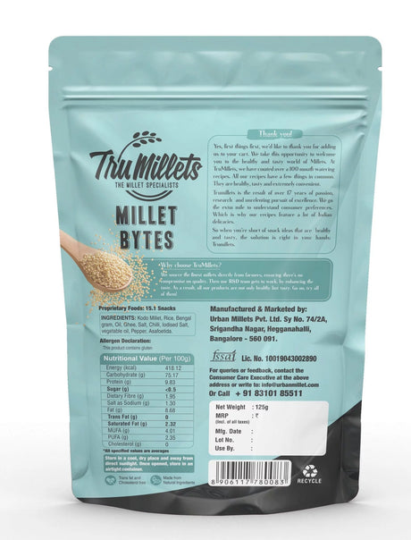 Millet Bytes - Tru millets - Freshmills
