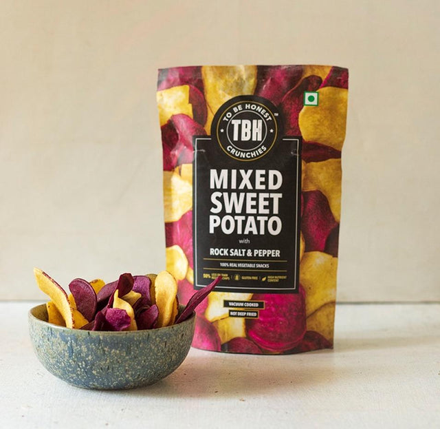 Mixed Sweet Potato with Rock Salt and Pepper 110g - TBH - Freshmills