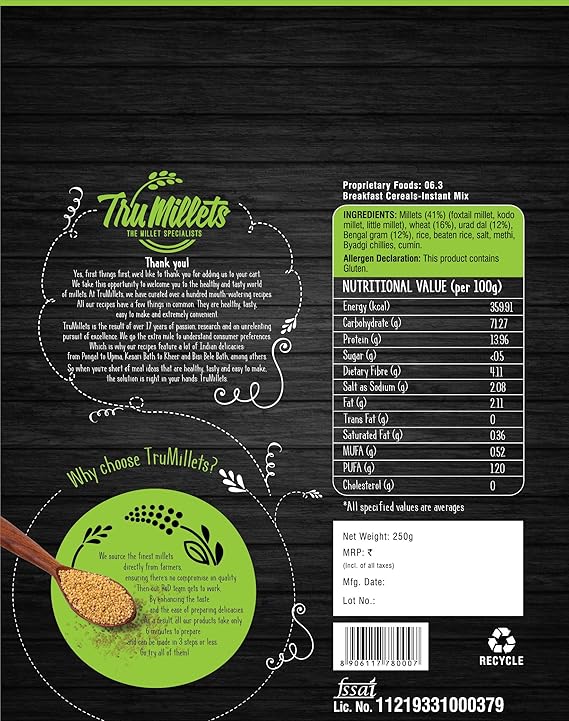 Multi Millet Mysore Dosa - Tru millets - Freshmills