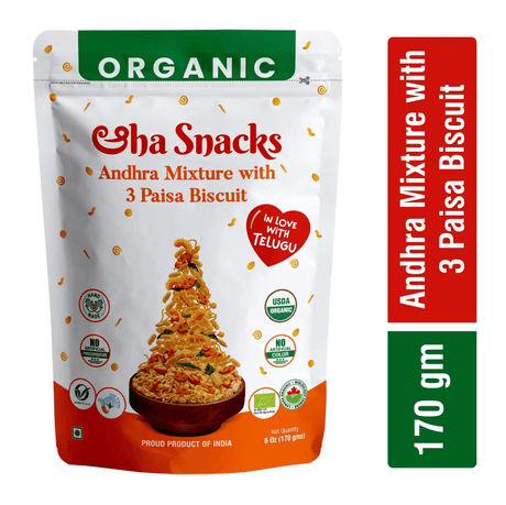 Organic Andhra Mixture - Aha Snacks - Freshmills