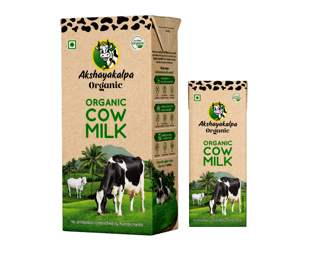 Organic Cow Milk (Ultra Heat Treated Homogenized) - Akshayakalpa - Freshmills