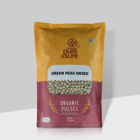 Organic Green Peas Dried - Phalada Pure & Sure - Freshmills