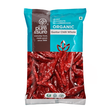 Organic Guntur Chilli Whole - Phalada Pure & Sure - Freshmills