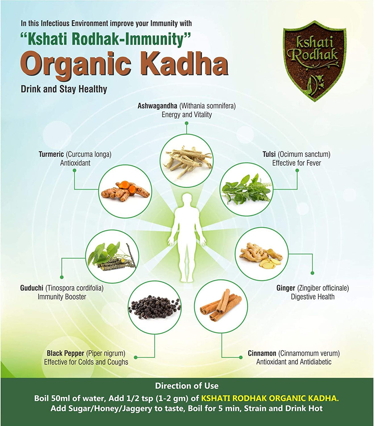 Organic Herbal Kadha - Just Jaivik - Freshmills