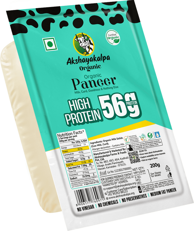 Organic High Protein Paneer - Akshayakalpa - Freshmills