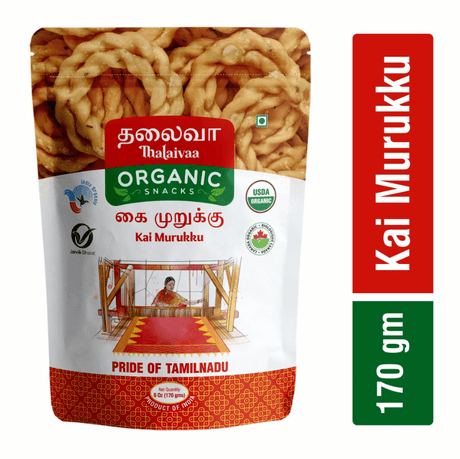 Organic Kai Murukku - Thalaivaa Snacks - Freshmills